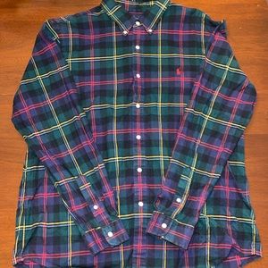 Polo Ralph Lauren Button Down (Green & Blue)